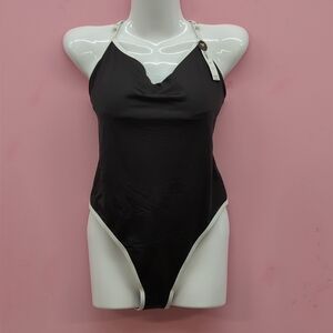 Victoria Secret Swim Essential Classic Scoop One Piece Swimsuit L Pure Black
